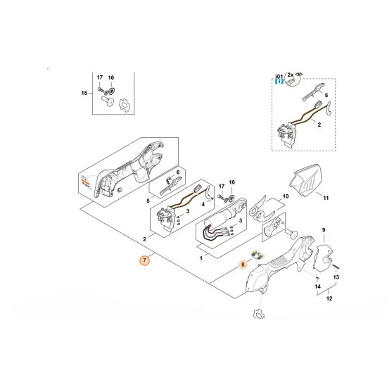 STIHL  Korpus rękojeści VA05 790 1001